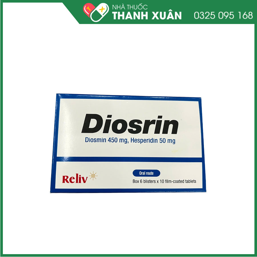 Diosrin điều trị suy giãn tĩnh mạch và cơn đau trĩ cấp